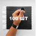 Контрольний одноразовий браслет Tyvek 19 мм з відривною частиною та подвійною нумерацією Black (чорний) 100 шт
