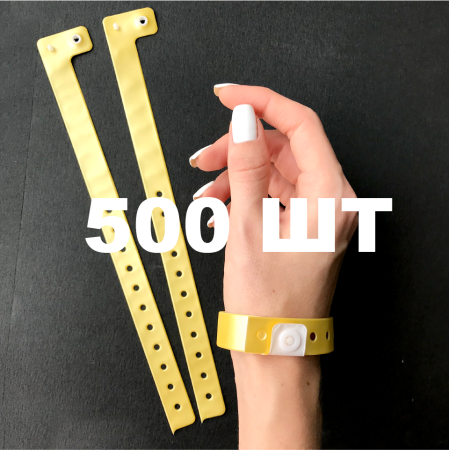 Вінілові браслети L-типу 16 мм золоті 500 шт