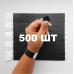 Контрольний одноразовий браслет Tyvek 19 мм з відривною частиною та подвійною нумерацією Black (чорний) 500 шт